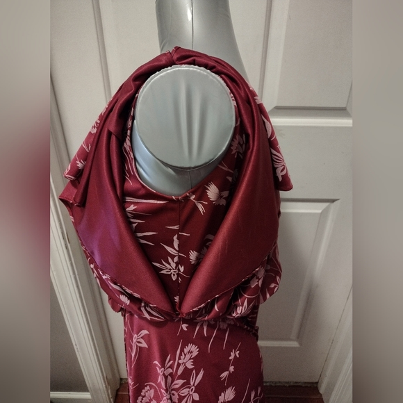 Vintage Alert! Union Made70's Floral Flutter Sleeve Maxi Dress Sz 7-8 - Picture 3 of 8